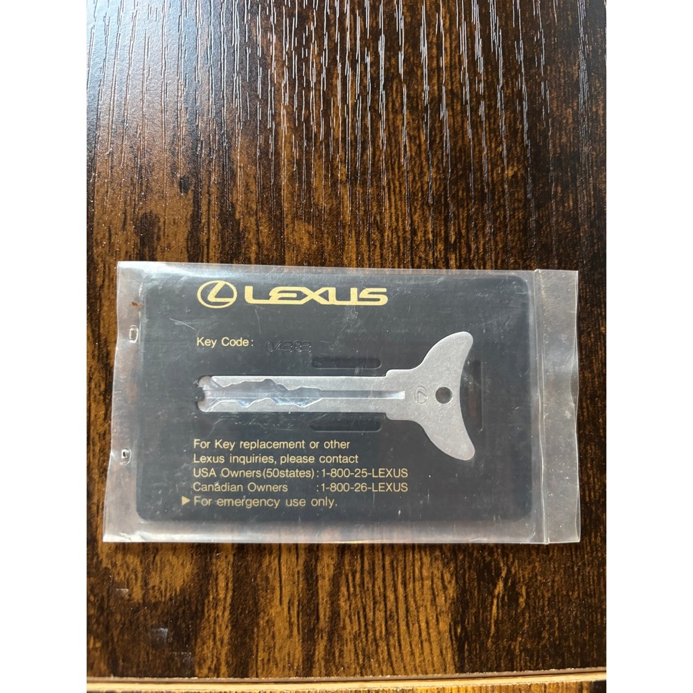 OEM Lexus Emergency Flat Key / Wallet Card